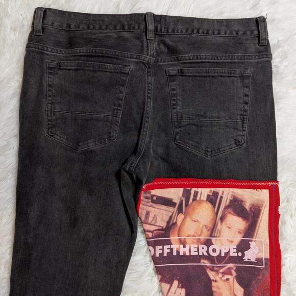 Pacsun Custom Patchwork Jeans 32x30 Y2K Punk Streetwear Denim - Picture 6 of 15